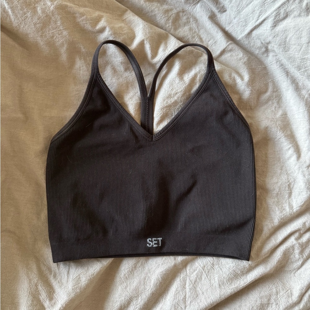 Set Active SCULPTFLEX® RIBBED V BRA in ESPRESSO